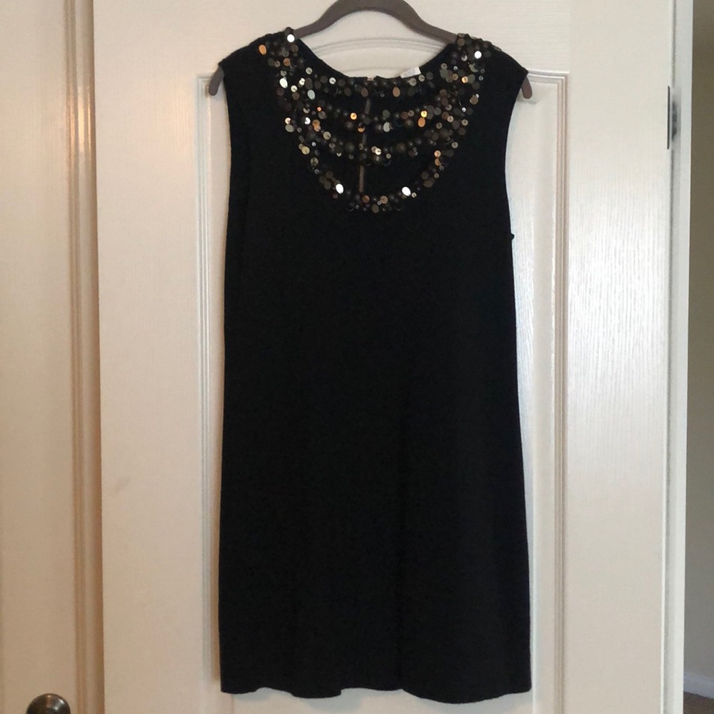 Nanette Lepore Sequin Cutout Collar Dress - M